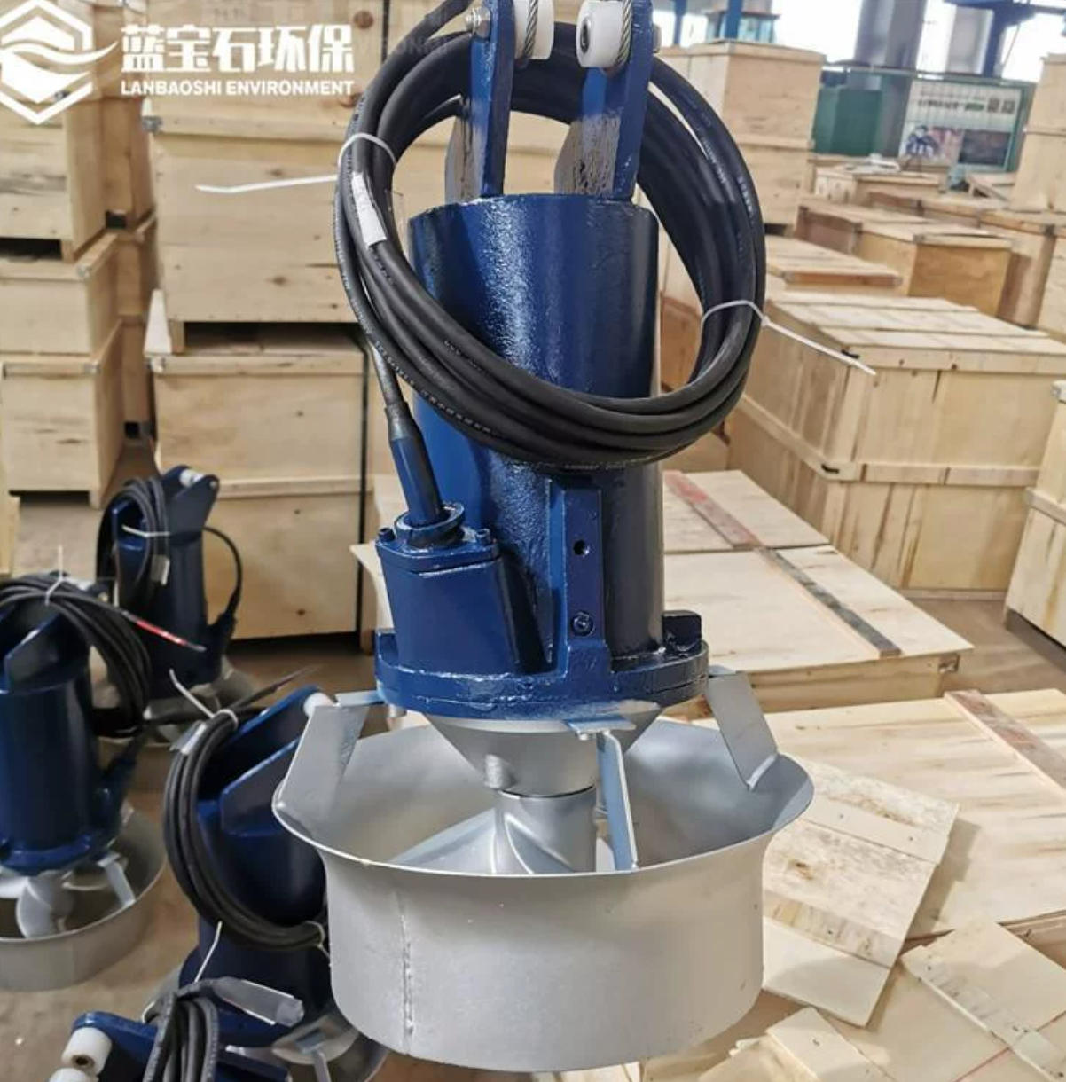 南京藍寶石攜廣東某公司，鑄鐵水下推進器助力污水治理項目